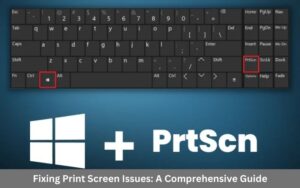 "Troubleshooting Print Screen key issues on a computer keyboard"