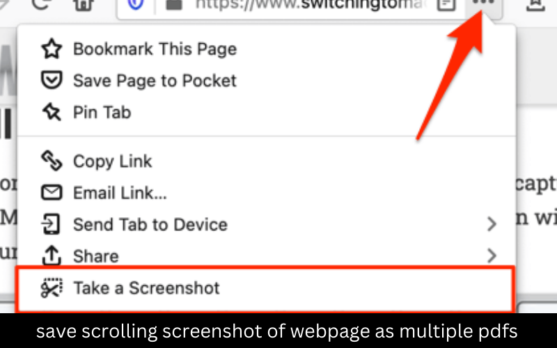 Screenshot of a webpage being captured and converted into multiple PDF files using a tool