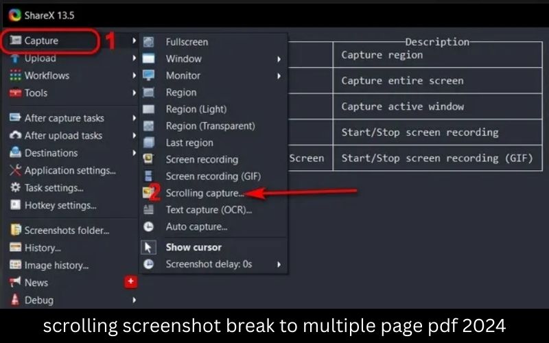 "Screenshot of an AI-powered tool breaking a long scrolling screenshot into multiple pages of a PDF."